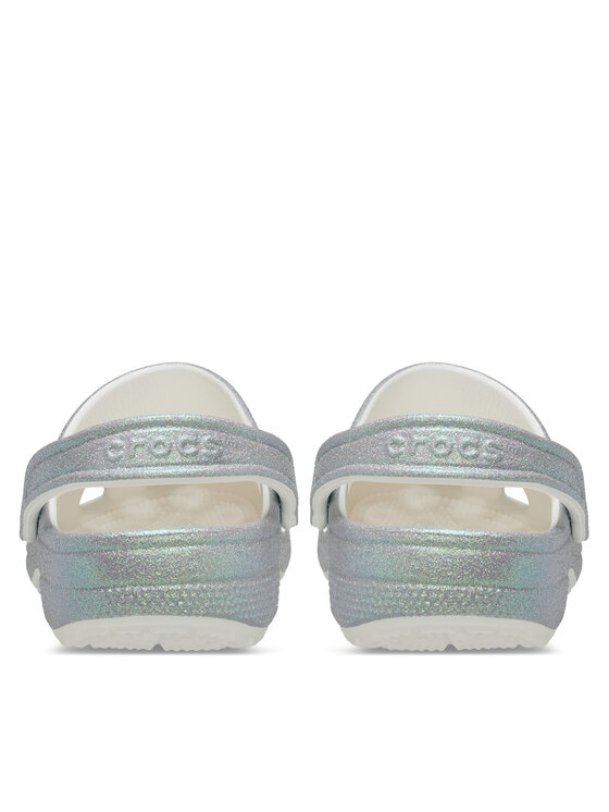 Crocs Crocs Şlapi Classic Iridescent Glitter Clog 211005 Argintiu