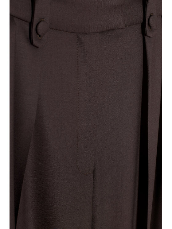 Epuzer Epuzer Spodnie materiałowe Pegasus wool Brązowy Loose Leg