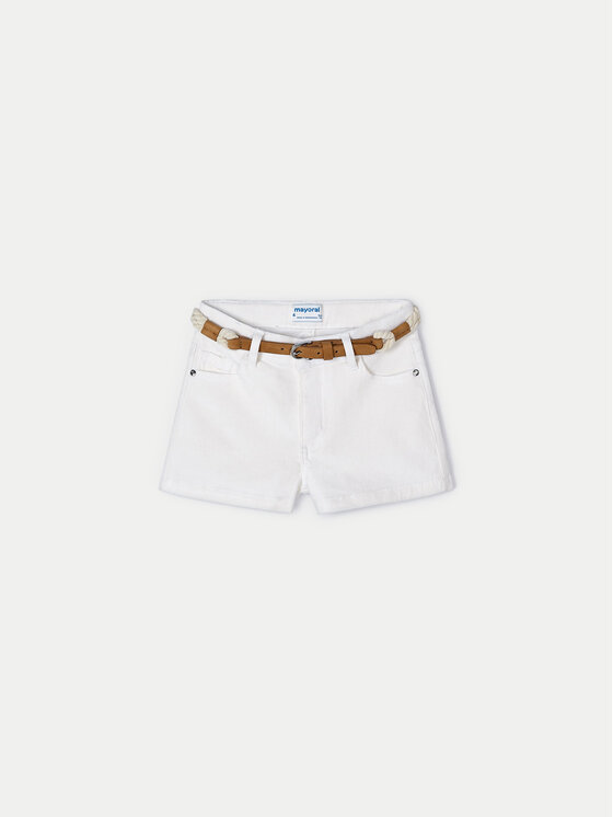 Mayoral Mayoral Шорти от плат 234 Бял Regular Fit