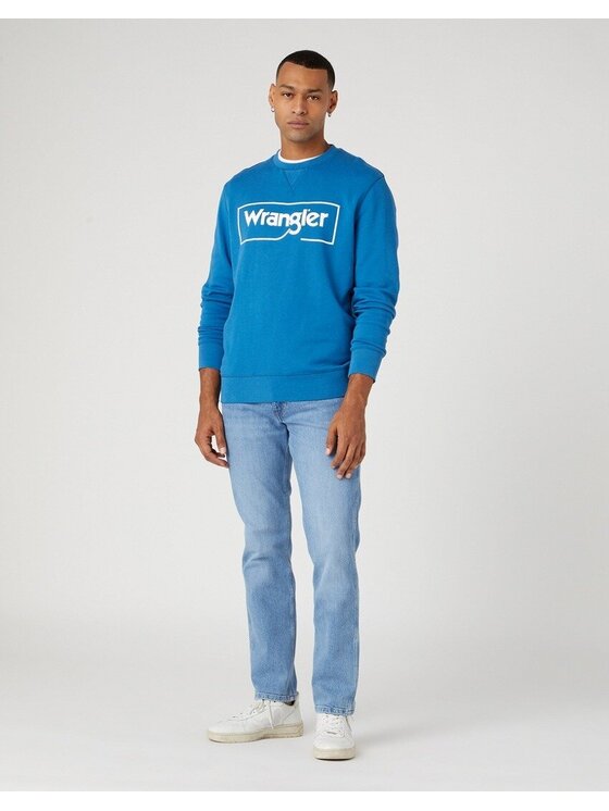 Wrangler Wrangler Felpa FRAME LOGO Blu Regular Fit