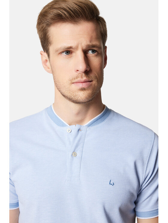Lancerto Lancerto Polo Duke PO073124000002 Niebieski Regular Fit