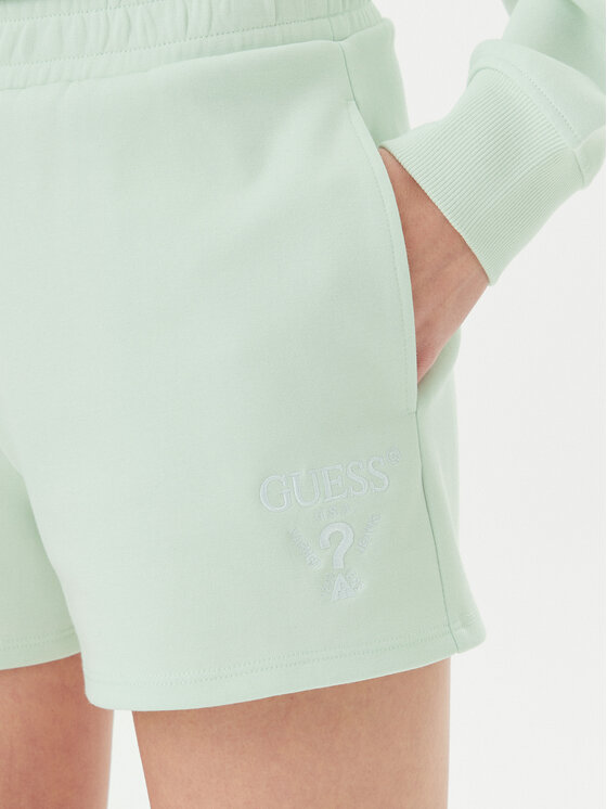 Guess Guess Pantaloni scurți sport V5GD19 KC3D2 Verde Relaxed Fit
