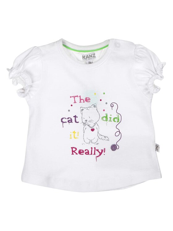 Kanz Kanz T-Shirt 1436731-1000 Biały Basic Fit