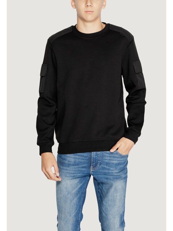 Antony Morato Antony Morato Felpa INTERLOCK COTTON Nero To Fit