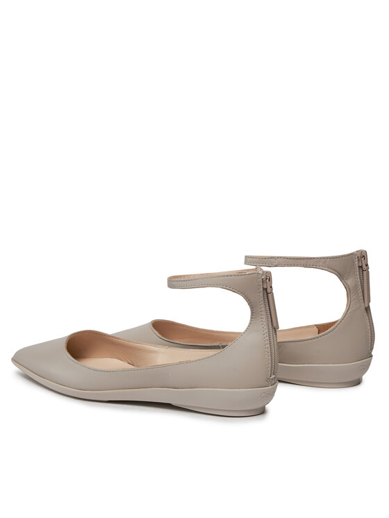 Calvin Klein Calvin Klein Ballerinas Wrapped Ankle Strap Ballerina HW0HW01840 Grau