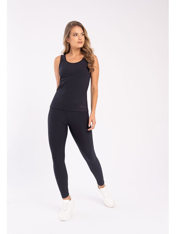 Volcano Volcano Top L02276-W24 Czarny Slim Fit
