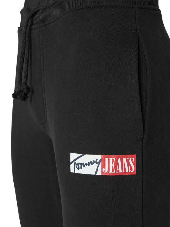 Tommy Jeans Tommy Jeans Sportinės kelnės Entry DM0DM20277 Juoda Slim Fit