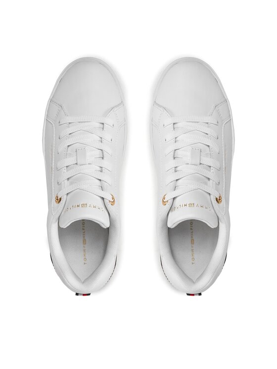 Tommy Hilfiger Tommy Hilfiger Laisvalaikio batai Elevated Essential Court Sneaker FW0FW07635 Balta