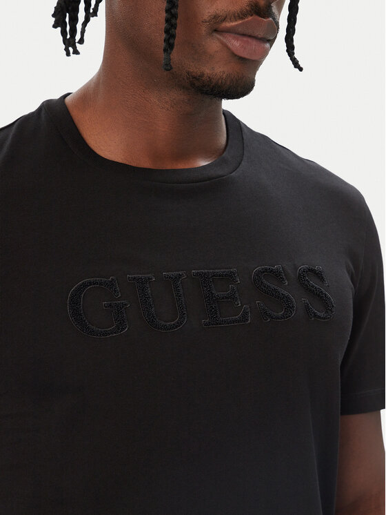 Guess Guess Tričko Z6BI06 K6537 Čierna Regular Fit