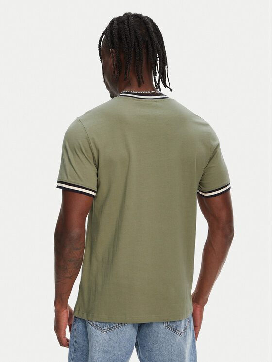 Hunter Hunter Tricou Eigg Ringer HARM0032251 Kaki Regular Fit