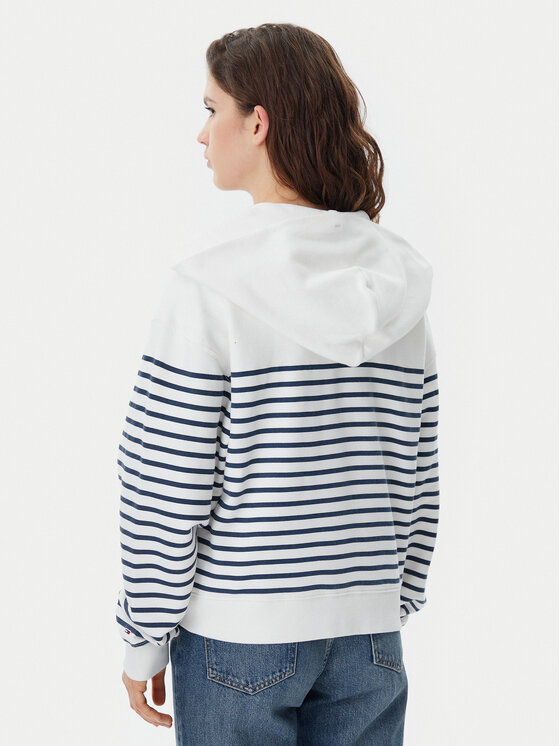 Tommy Jeans Tommy Jeans Felpa Script Logo DW0DW20303 Bianco Boxy Fit