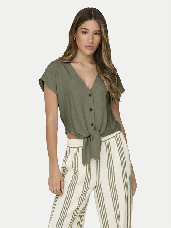 ONLY Košeľa Siesta 15322270 Zelená Regular Fit