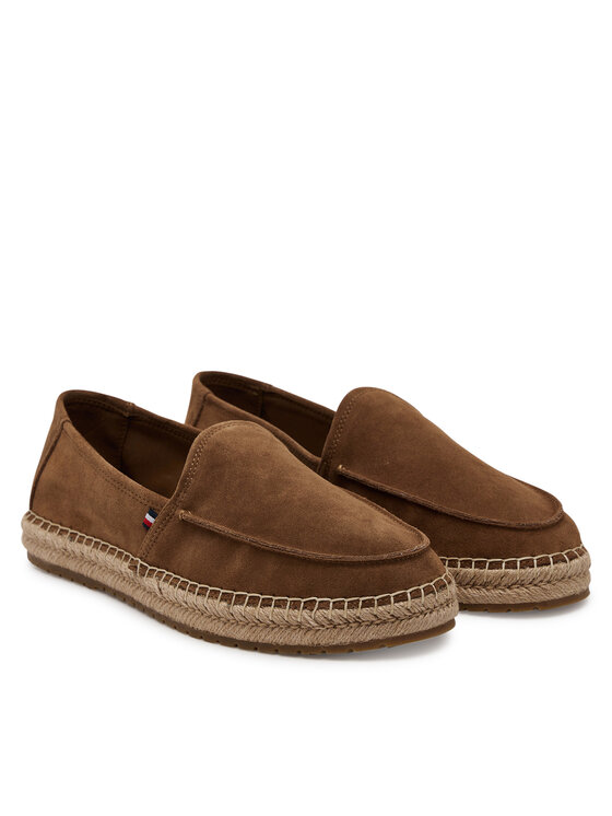 Tommy Hilfiger Tommy Hilfiger Espadrile Hilfiger Flex Espa Suede Loafer FM0FM05392 Rjava
