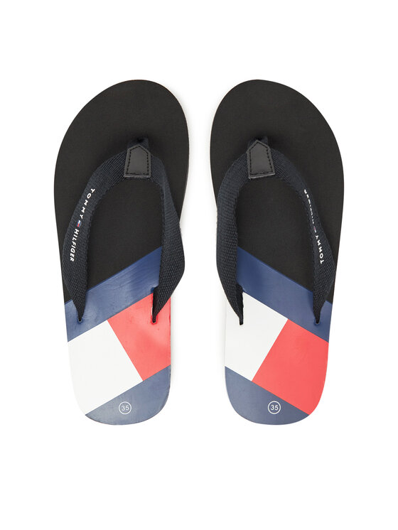 Dziecięce Japonki Tommy Hilfiger, Rozmiar 38, Czarne, T3X8-33908-0058 S