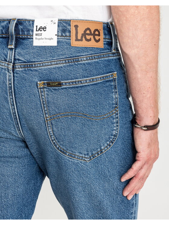 Lee Lee Jeansy WEST Niebieski Straight Fit