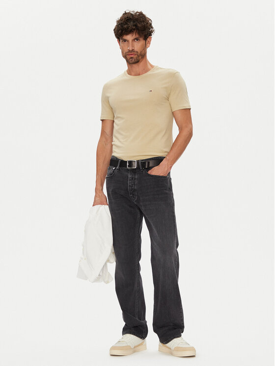 Tommy Jeans Tommy Jeans Tričko Jaspe DM0DM20363 Béžová Slim Fit