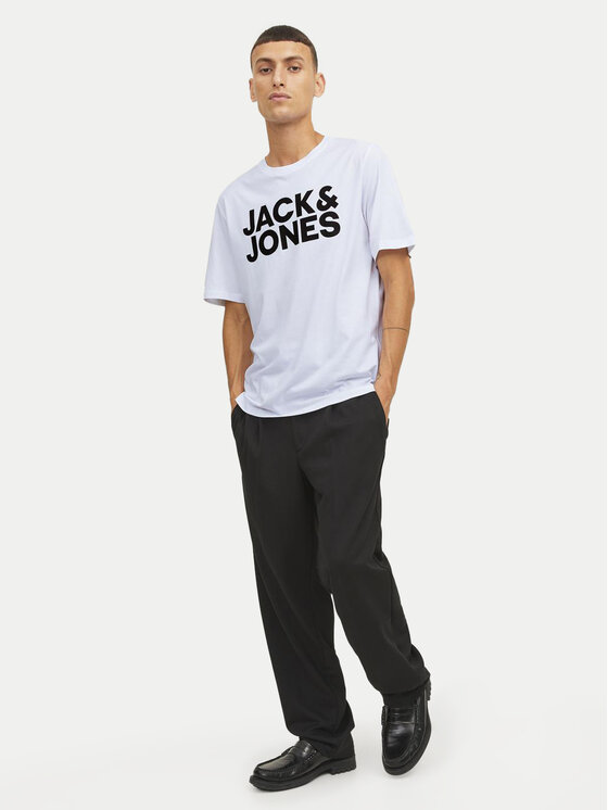 Jack&Jones Jack&Jones Tričko Corp Logo 12151955 Biela Standard Fit