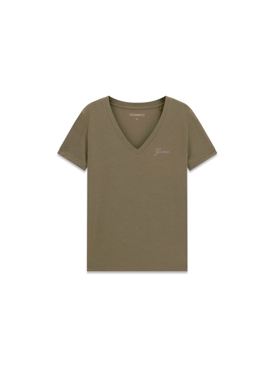 Guess Guess T-Shirt 183552 Zelená Classic Fit