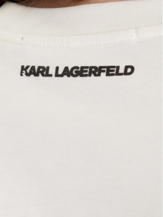 KARL LAGERFELD KARL LAGERFELD Tričko A1W17126 Écru Regular Fit