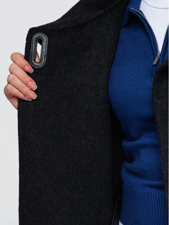Ombre Ombre Kabát pro přechodné období OW-CT-E0037 Černá Regular Fit