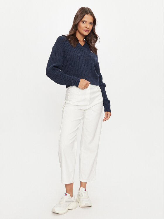 Tommy Jeans Tommy Jeans Sweater Rugby DW0DW18680 Sötétkék Regular Fit