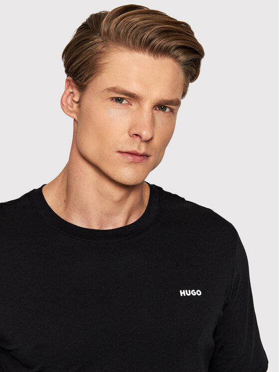 HUGO Hugo T-Shirt Dero222 50466158 Czarny Regular Fit