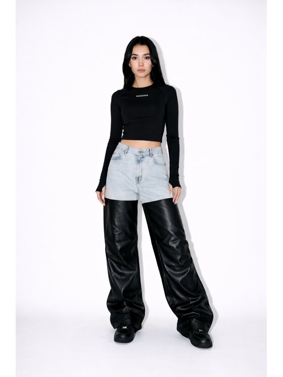 MissDenim MissDenim Jeansy Wide Leg Jeans Niebieski Baggy Fit