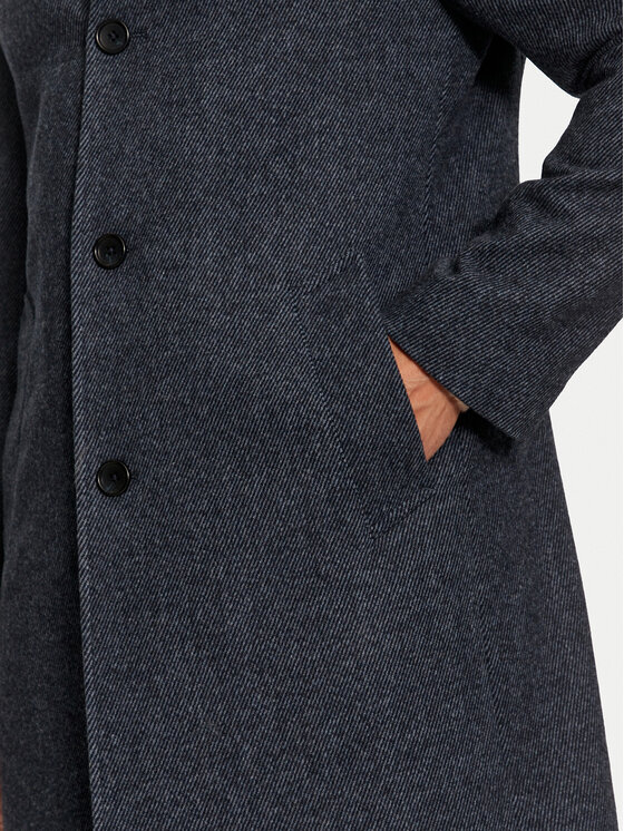 Pierre Cardin Pierre Cardin Płaszcz wełniany C4 84001/000/6103 Granatowy Regular Fit