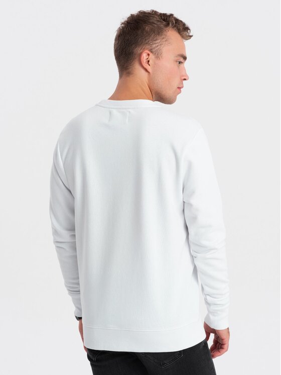 Ombre Ombre Mikina OM-SSPS-0156 Bílá Regular Fit