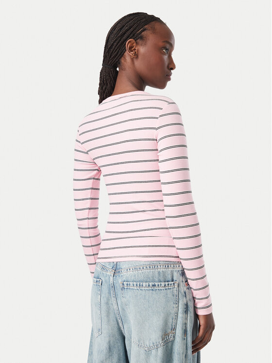 Tommy Jeans Tommy Jeans Bluzka Essential DW0DW17387 Różowy jasny Slim Fit