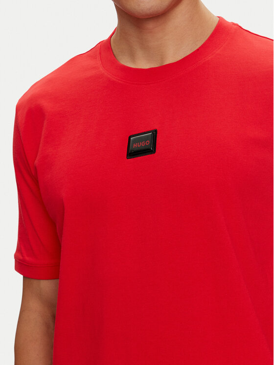 HUGO Hugo T-Shirt Diragolino_Gel 50528171 Czerwony Regular Fit