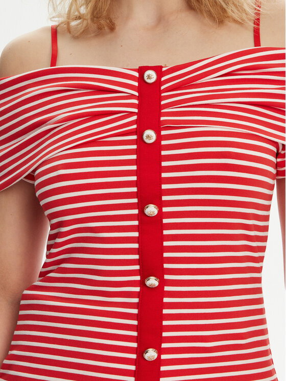 Morgan Morgan Blusa 241-DROPEZ Rosso Slim Fit
