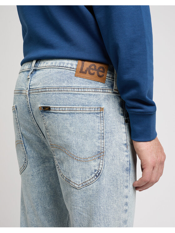 Lee Lee Spodnie materiałowe LUKE Niebieski Slim Fit