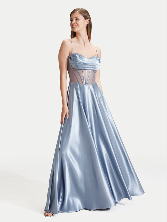 Hey Kyla Hey Kyla Abendkleid 5AG019HK Himmelblau Slim Fit