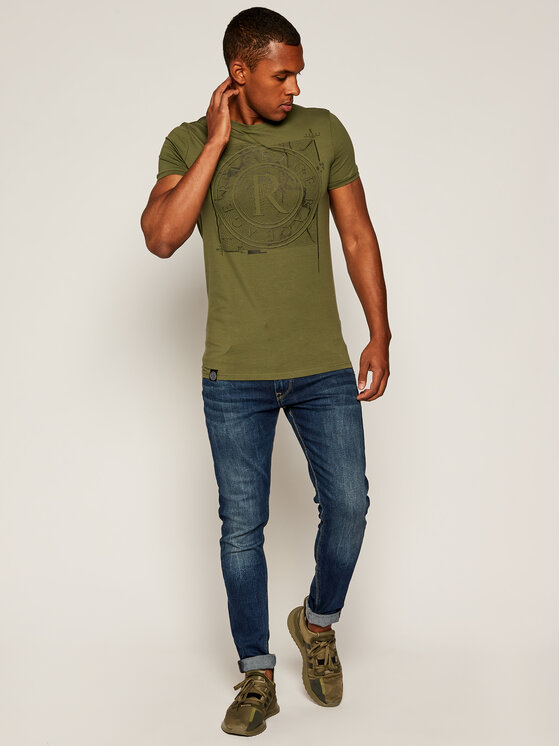 T-shirt Target 1 Verde Skinny Fit