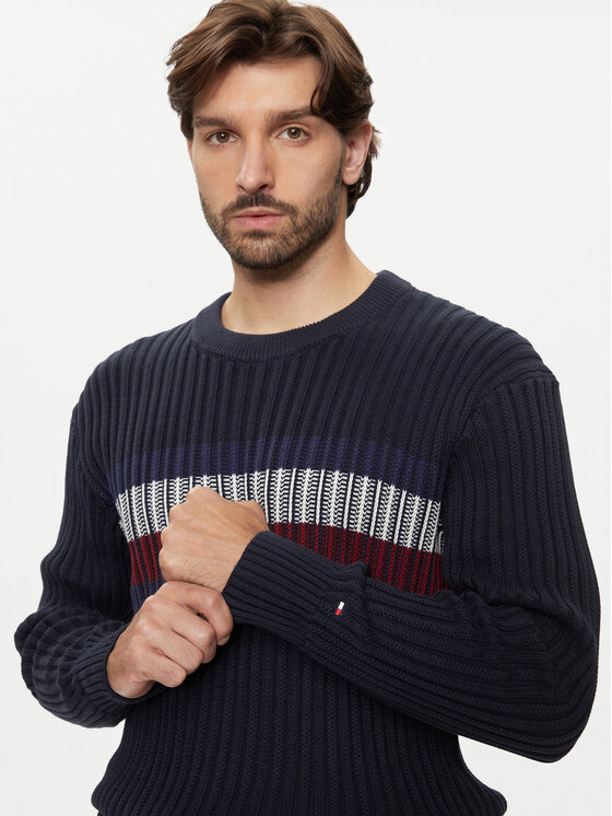 Tommy Hilfiger Tommy Hilfiger Sweater MW0MW37246 Sötétkék Regular Fit