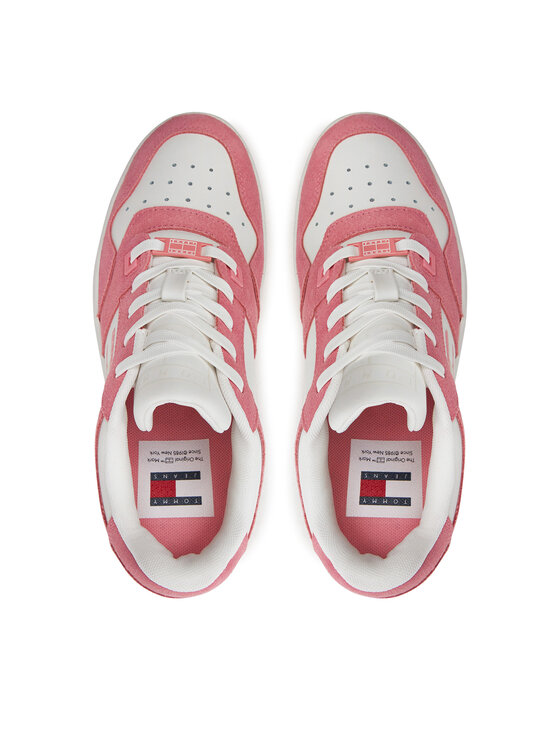 Tommy Jeans Tommy Jeans Laisvalaikio batai Tjw Retro Basket Washed Suede EN0EN02486 Rožinė