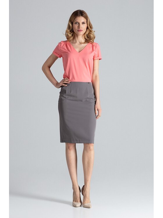FIGL FIGL Φούστα M260 Γκρι Regular Fit
