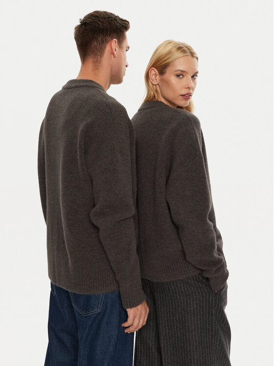 AMI PARIS AMI PARIS Pletena jopica UKC025.KN0032 Siva Regular Fit