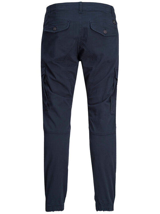 Jack & Jones Jack & Jones Pantaloni di tessuto Paul 12169582 Blu scuro Tapered Fit