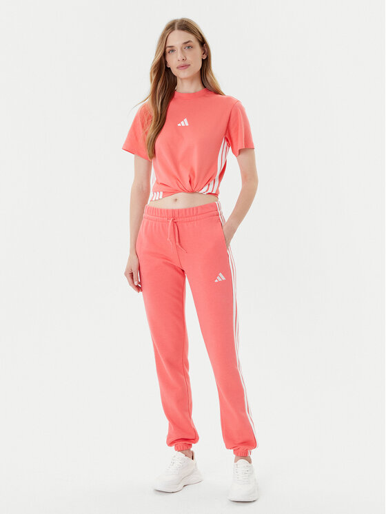 adidas adidas Παντελόνι φόρμας Essentials 3-Stripes KE4387 Κοραλλί Regular Fit