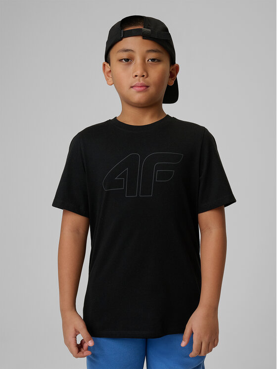 4F 4F T-Shirt BASIC+ Černá Regular Fit
