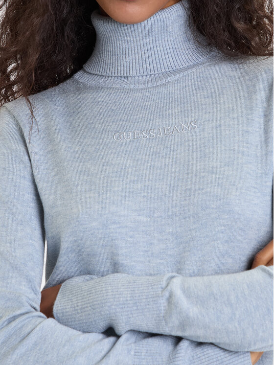 Guess Jeans Guess Jeans Rollkragenpullover W4BR15 Z3HO2 Himmelblau Regular Fit