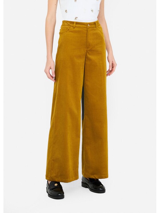 Liu Jo Liu Jo Pantalone da abito MF5274T192AX0734 Giallo Regular Fit