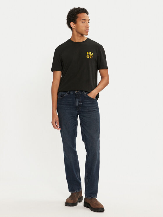 HUGO Hugo T-Shirt Diridumti 50522134 Czarny Regular Fit