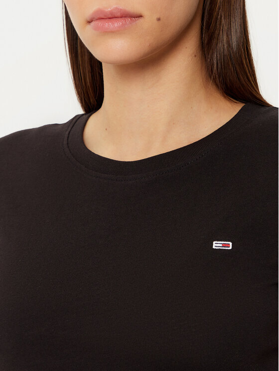 Tommy Jeans Tommy Jeans T-shirt DW0DW20459 Crna Slim Fit