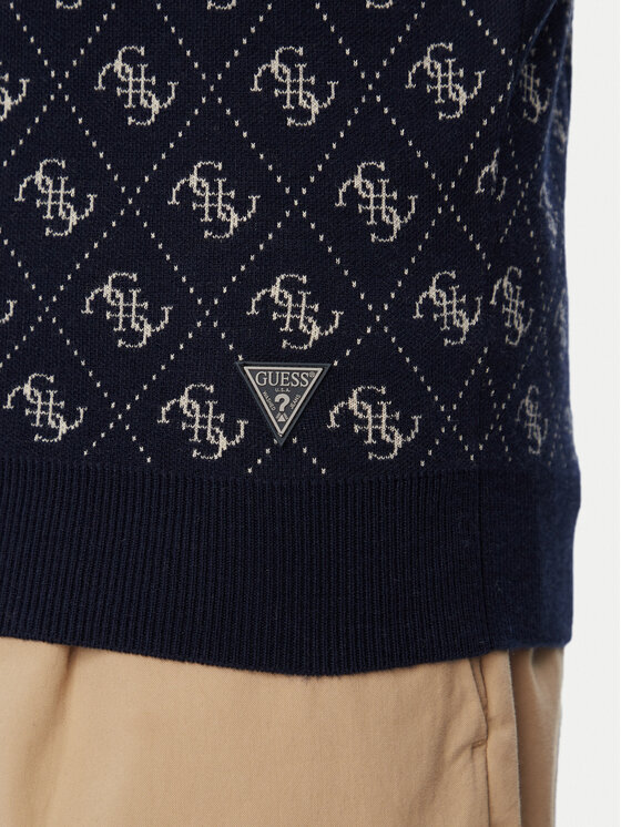 Guess Guess Sweater M6YR11 Z0916 Sötétkék Regular Fit