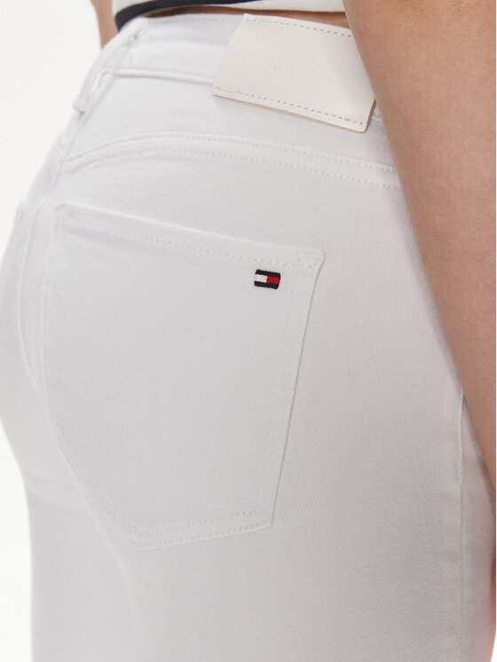 Tommy Hilfiger Tommy Hilfiger Jeans hlače WW0WW41295 Bela Skinny Fit