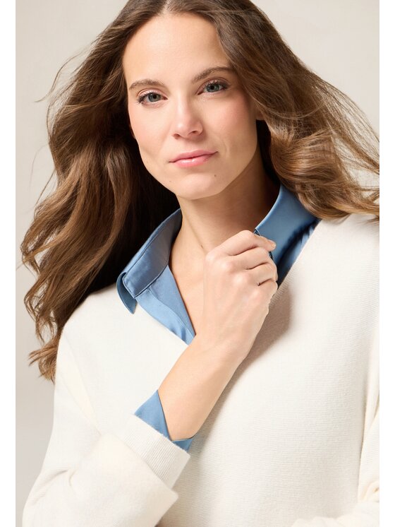 Oltre Oltre Maglione M127E002127N011 Bianco Regular Fit