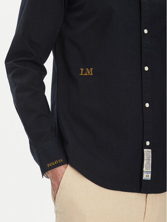 La Martina La Martina Cămașă Anselmo MACG01 OX092 Bleumarin Regular Fit